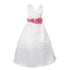 Little Girls Ivory Color Choice Sash Full Length Bridal Flower Girl Dress 2-6 - SophiasStyle.com